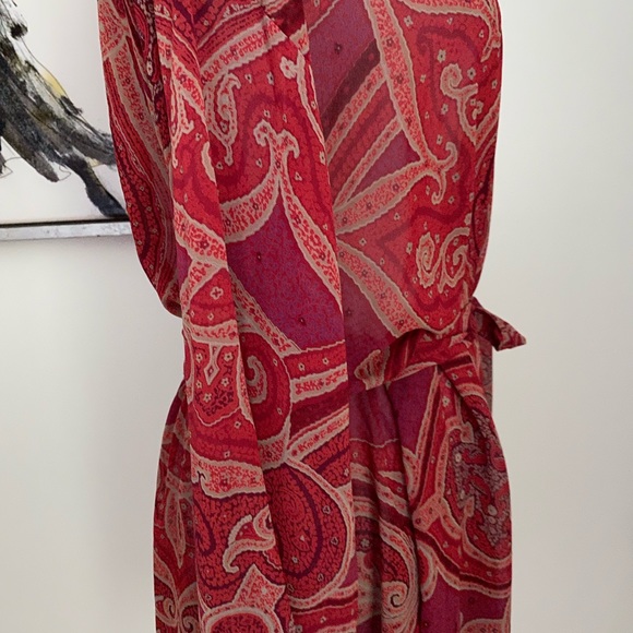 Victoria's Secret Red Paisley Print Robe One Size - Picture 6 of 11